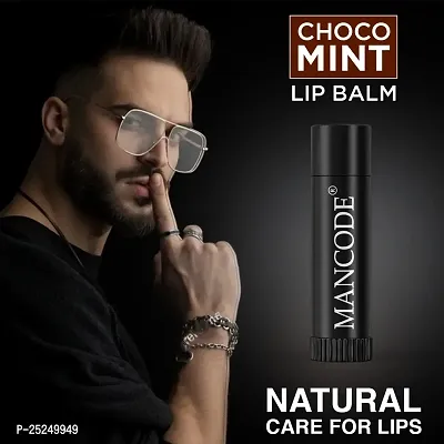 Mancode Choco Mint Lip Balm for Men Lips |Formulated with Vitamin E  Antioxidants | for Smokey, dryness and chapping Lips| help to soothe, moisturize  hydrate lips |4.5 gm Pack of 1-thumb2