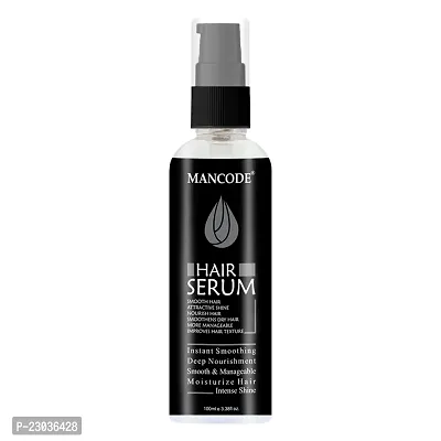 Mancode Hair Serum For Men Instant Shine And Smoothness Regular Use For Dry And Wet Hair Gives Frizz Free Soft And Silky Hair - 100Ml (Men Hair Serum)-thumb0