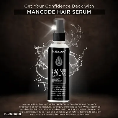 Mancode Hair Serum For Men Instant Shine And Smoothness Regular Use For Dry And Wet Hair Gives Frizz Free Soft And Silky Hair - 100Ml (Men Hair Serum)-thumb2