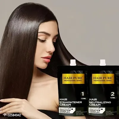 Hair Pure Set Of 2 Straightener  Neutralizing Cream with Active Keratin Complex - each 125 ml