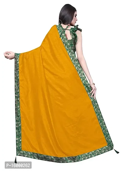 Tereza Women's Woven Silk Saree With Blouse Piece (MAHARAJA_Yellow)-thumb2