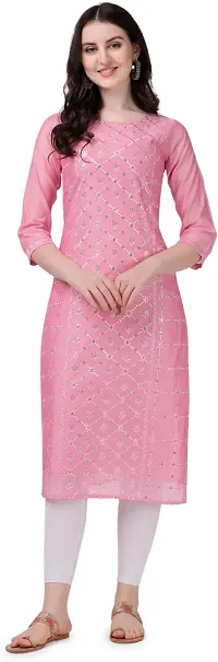 Stylish Fancy Cotton Silk Kurta For Women-thumb1