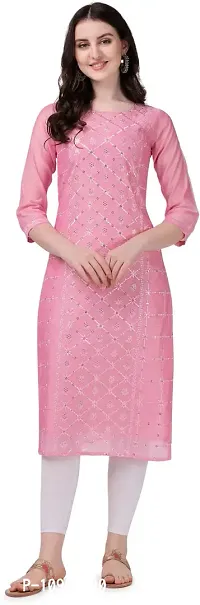 Stylish Fancy Cotton Silk Kurta For Women-thumb2