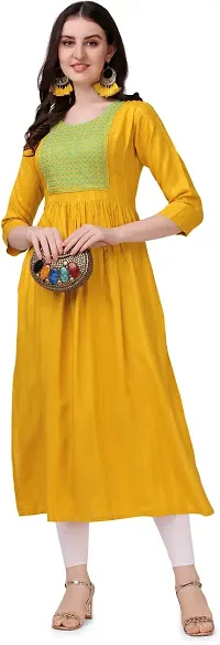 Stylish Fancy Viscose Rayon Kurta For Women-thumb1