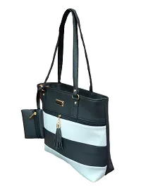 STRIPED BAG for girls and women Hand Bag For Travelling, Parties, College and Office-thumb1