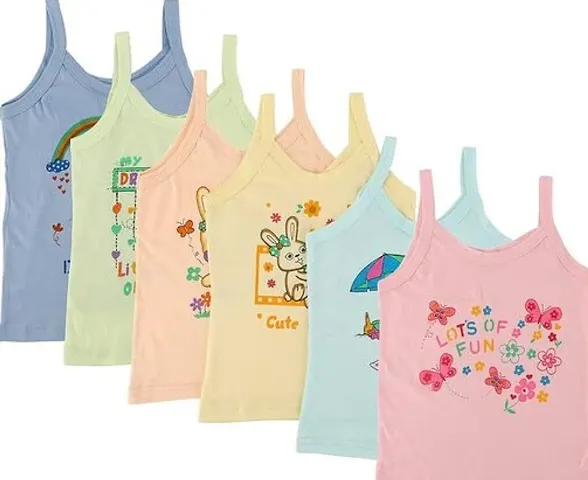 Cotton Vest For Girls Pack Of 4,6,8  10