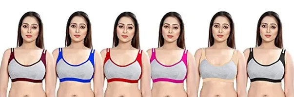 Womens Bra Non Padded Daily Workout Sports Bra Yoga,Gym Etc.All Colour pack of