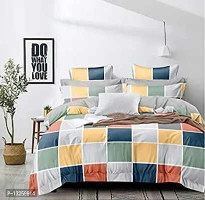 Stylish Cotton Printed Double Bedsheet With Two Pillow Covers-thumb0