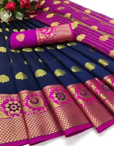 Banarasi Art Silk Jacquard Sarees with Blouse Piece