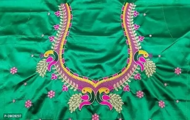 Reliable Art Silk Embroidered Unstitched Blouses For Women