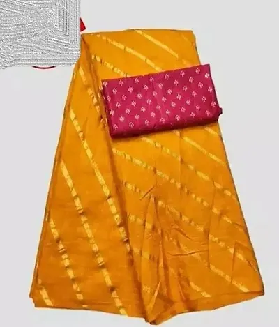 Attractive Art Silk Saree with Blouse piece 