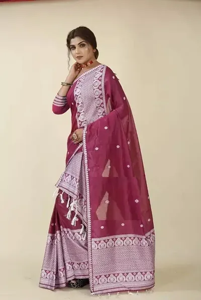 Stylish Cotton Mekhela Chador Sarees With Blouse Piece