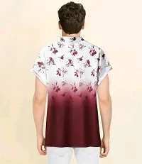 Reliable Multicoloured Cotton Printed Short Sleeves Casual Shirt For Men-thumb1