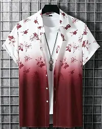 Reliable Multicoloured Cotton Printed Short Sleeves Casual Shirt For Men-thumb3