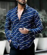 Reliable Multicoloured Cotton Printed Long Sleeves Casual Shirt For Men-thumb1