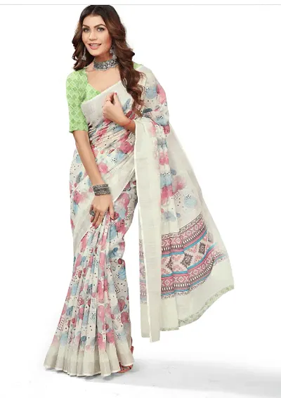 Trending Cotton Saree with Blouse piece 