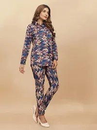 Stylish Multicoloured Printed Viscose Rayon Kurta Bottom Set-thumb1