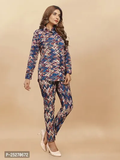 Stylish Multicoloured Printed Viscose Rayon Kurta Bottom Set-thumb2