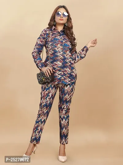 Stylish Multicoloured Printed Viscose Rayon Kurta Bottom Set-thumb3