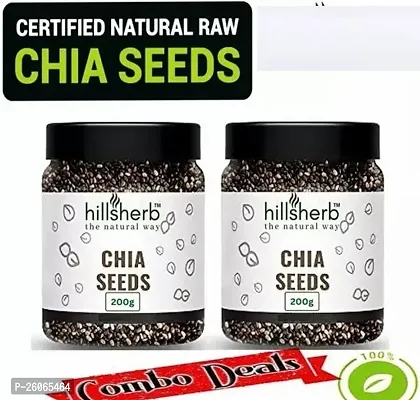 Chia Seeds For Weight Loss | Healthy Diet Seeds For Eating | Rich In Omega- 3, Zinc, and Calcium For Strong Bones 200Gm Pack Of 2-thumb0