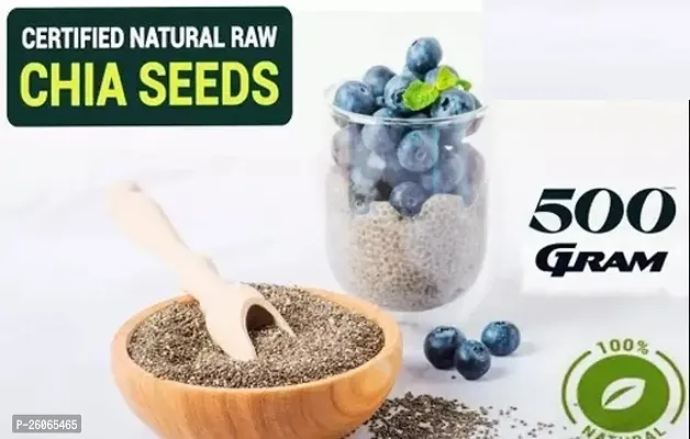 Natural Raw Chia Seeds For Diet Food For Weight Loss Chia Seeds  500 G