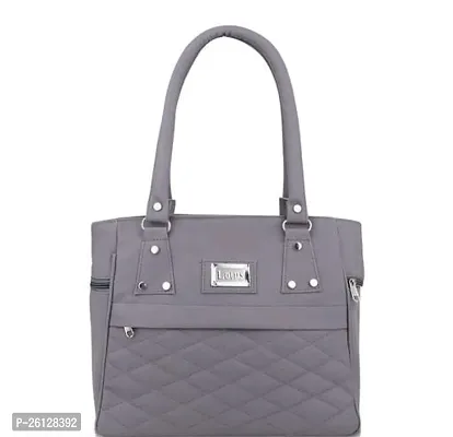 Stylish Grey PU Handbag For Women