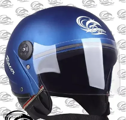 Classic Blue Motorbike Helmet-thumb0