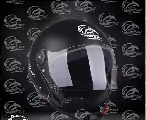 Classic Black Motorbike Helmet-thumb0