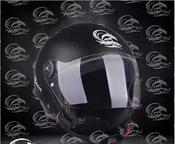 Classic Black Motorbike Helmet
