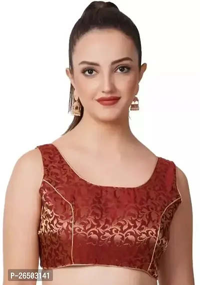 Reliable Brocade Stitched Blouse For Women-thumb0