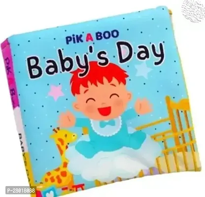 nbsp;BabyS Day Cloth Book Crinkle Page Infant Toddler Learning Story Soft Toy Giftnbsp;nbsp;,Blue,Pack Of 1