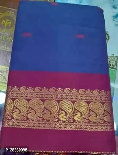 Stylish Art Silk Blue Saree With Blouse Piece For Women