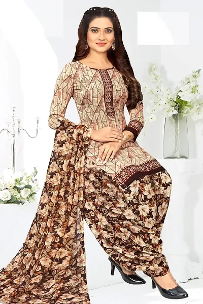 Fancy Crepe Printed Unstitched Suit