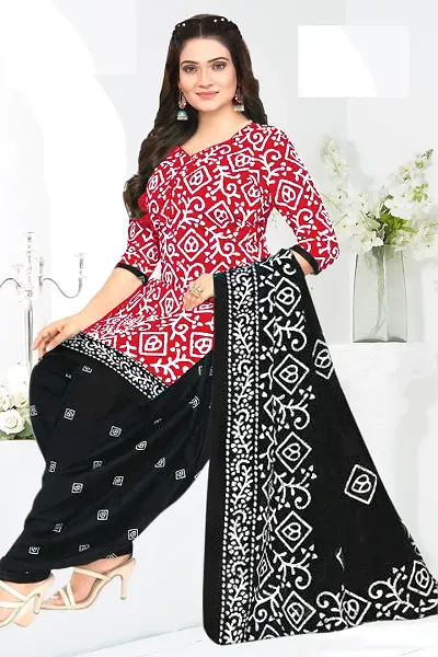 Stylish Crepe Printed Unstitched Suit