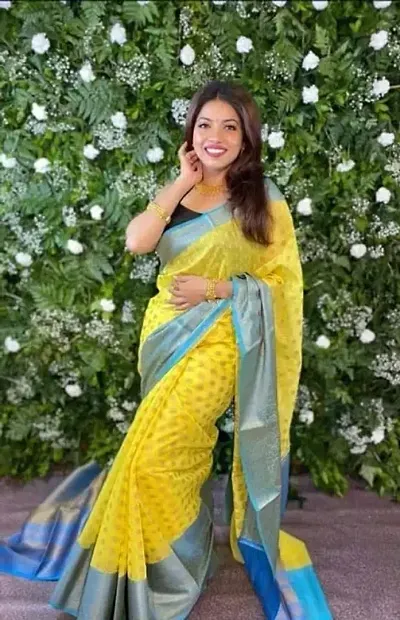  Art Silk Saree with Blouse piece 