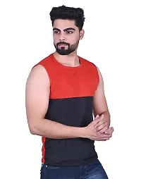 Stylish Multicoloured Nylon Solid Vest For Men-thumb4