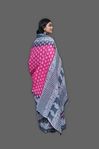 Beautiful Multicoloured Cotton Printed Saree With Blouse Piece For Women-thumb3