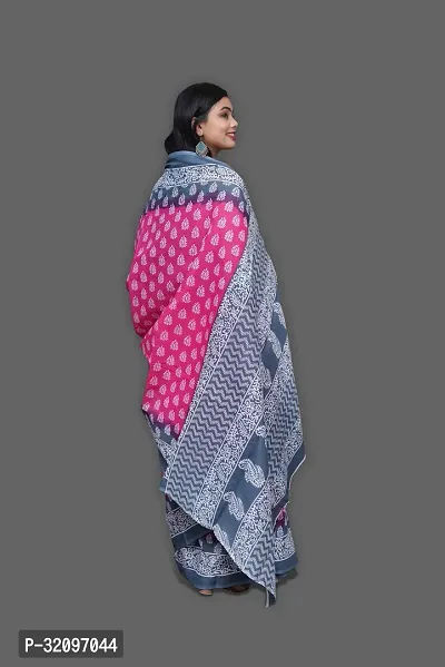 Beautiful Multicoloured Cotton Printed Saree With Blouse Piece For Women-thumb4