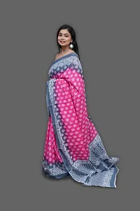 Beautiful Multicoloured Cotton Printed Saree With Blouse Piece For Women-thumb4