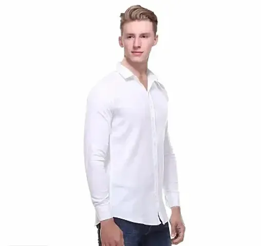 Mens Solid Regular Fit Cotton Shirts