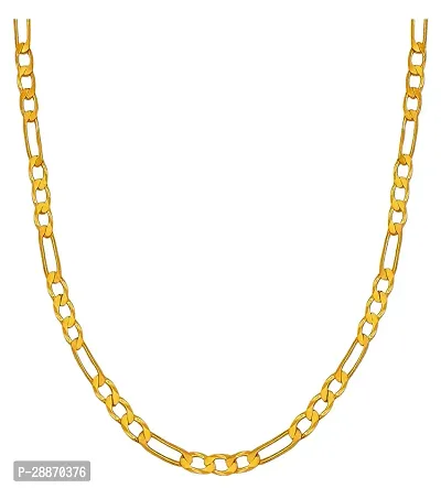 Shree Jutrade; Stylish and Exclusive Attractive Sachin Figaro Pattern Design Golden Brass Chain Necklace Gold Plated Fashionable Jewellery For Men and Boys-thumb0