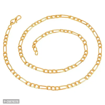 Shree Jutrade; Stylish and Exclusive Attractive Sachin Figaro Pattern Design Golden Brass Chain Necklace Gold Plated Fashionable Jewellery For Men and Boys-thumb4