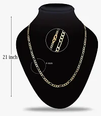 Shree Jutrade; Stylish and Exclusive Attractive Sachin Figaro Pattern Design Golden Brass Chain Necklace Gold Plated Fashionable Jewellery For Men and Boys-thumb4