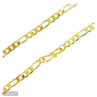 Shree Jutrade; Stylish and Exclusive Attractive Sachin Figaro Pattern Design Golden Brass Chain Necklace Gold Plated Fashionable Jewellery For Men and Boys-thumb3