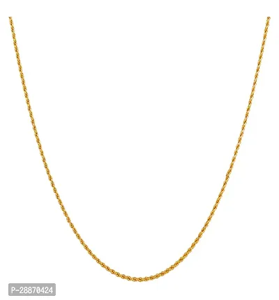 Shree Jutrade; Stylish and Exclusive Attractive Leaf Pattern Design Golden Brass Chain Necklace Gold Plated Fashionable Jewellery For Women and Girls-thumb0