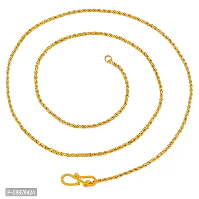 Shree Jutrade; Stylish and Exclusive Attractive Leaf Pattern Design Golden Brass Chain Necklace Gold Plated Fashionable Jewellery For Women and Girls-thumb4