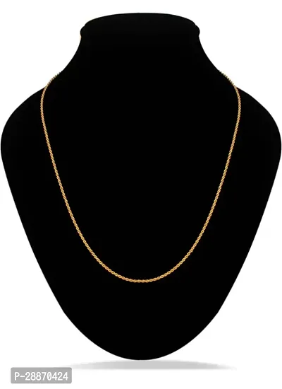 Shree Jutrade; Stylish and Exclusive Attractive Leaf Pattern Design Golden Brass Chain Necklace Gold Plated Fashionable Jewellery For Women and Girls-thumb5