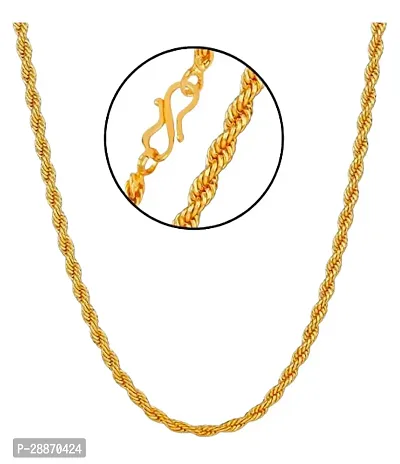 Shree Jutrade; Stylish and Exclusive Attractive Leaf Pattern Design Golden Brass Chain Necklace Gold Plated Fashionable Jewellery For Women and Girls-thumb3