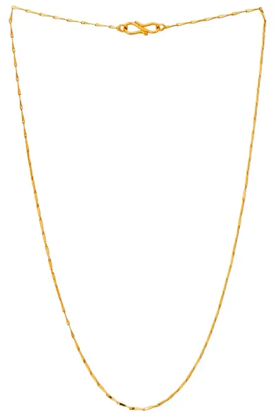 Shree Jutrade; Stylish and Exclusive Attractive Thin Rope Pattern Design Brass Chain Necklace Plated Fashionable Jewellery For Women Girls Men Boys and Unisex