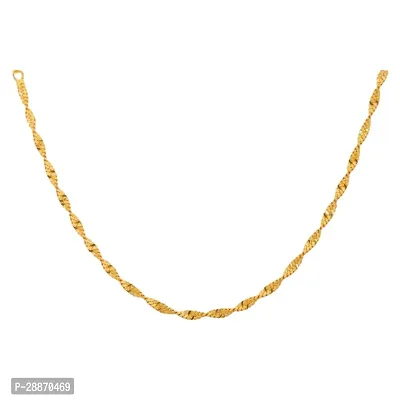 Shree Jutrade; Stylish and Exclusive Attractive Carved Balls Pattern Design Golden Brass Chain Necklace Gold Plated Fashionable Jewellery For Women Girls Men Boys and Unisex-thumb0